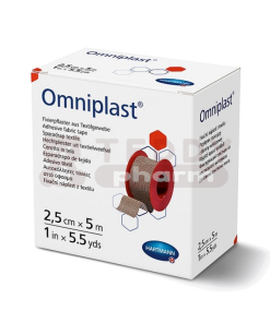 Hartmann OMNIPLAST Fixierpflaster Textilgewebe 2,5 cm x 5 m