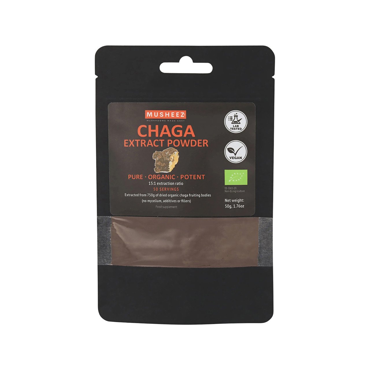 Chaga Pulver aus Bio-Vitalpilz 50g – Bild 2