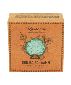 Alternative view of Konjac Schwamm – Grüne Tonerde – Rosenrot