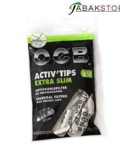 OCB Aktivkohlefilter Slim 50er Beutel | 6 mm