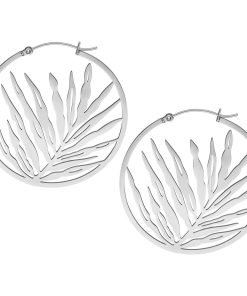 Noble Leaf Hoops Pair