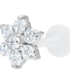 Alternative view of Crystal Flower Screwing Labret